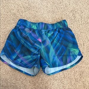 Old Navy Kids Blue and Green Patterned Shorts